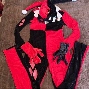 Red and Black Jester Costume for Kids